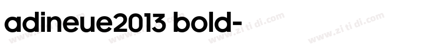 adiNeue2013 Bold字体转换